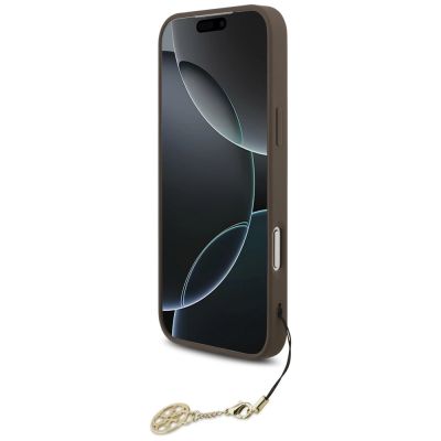 4. Guess 4G Charms Collection MagSafe Hülle für iPhone 17 Pro Max – braun