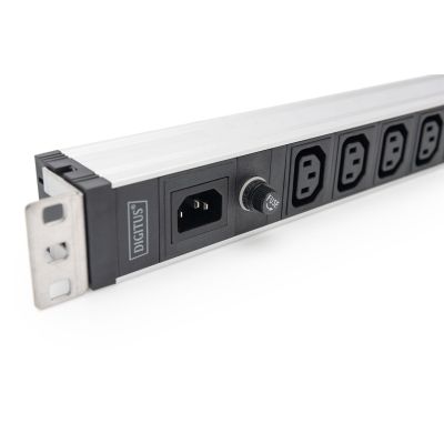 12. Digitus Steckdosenleiste mit Aluminiumprofil, 9 Steckdosen, IEC C14-Eingang