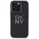 3. DKNY Liquid Silicone Metal Logo Hülle für iPhone 16 Pro Max – Schwarz