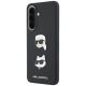 2. Karl Lagerfeld Hülle mit Karl & Choupette Köpfen Pins & Logo für Samsung Galaxy A57 5G - Schwarz