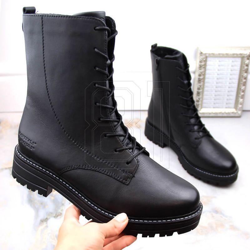 11. Bequeme isolierte Lederstiefeletten Remonte W RKR622 schwarz