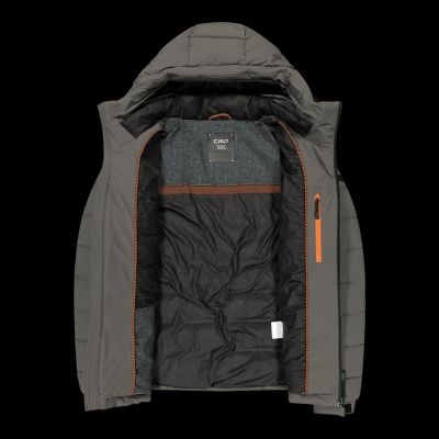 4. CMP Herren Wintersportjacke mit Kapuze, isoliert, grau (34K0167/E910)