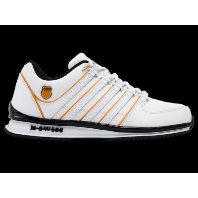 K-swiss RINZLER WEISS/ORANGE POPPY/SCHWARZ-M Sneakers (01235-185-M)