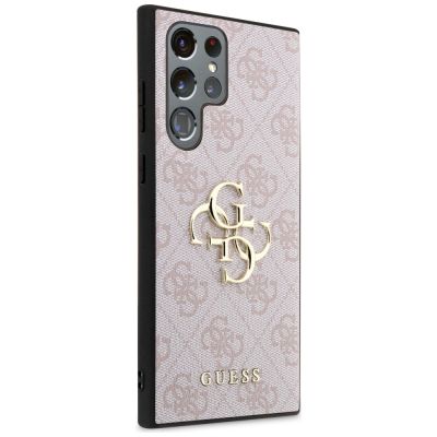 4. Guess 4G Big Metal Logo Hülle für Samsung Galaxy S24 Ultra - Pink