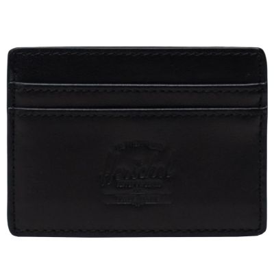 Herschel Charlie RFID-Geldbörse aus Leder, 11146-00001, Schwarz, Einheitsgröße