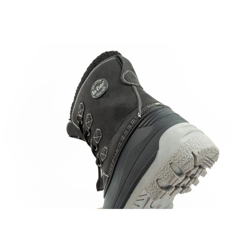 7. Lee Cooper Winterstiefel Kinder isolierte Schneestiefel für Jungen Schwarz