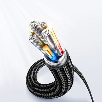7. Joyroom A4 USB-C/ Lightning 20 W 1,2 m Kabel mit Display – Schwarz