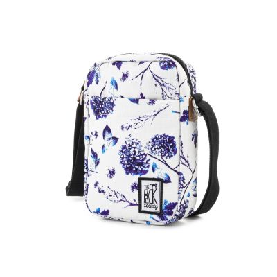 2. XS-SCHULTERTASCHE 181CPR751-72 OFF WHITE BLAUES BLUMENMUSTER