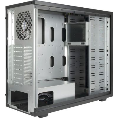 7. Inter-Tech 88887382 Computergehäuse mit Sicherheitsvorrichtungen und Halterungen, Micro-Tower, Schwarz