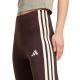 4. adidas Essentials Leggings mit 3 Streifen für Damen, Braun, KS6286