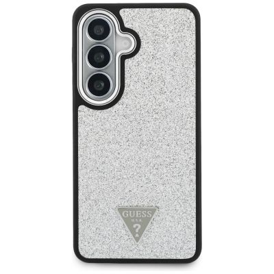 3. Guess Fixed Glitter Triangle MagSafe Hülle für Samsung Galaxy S26 - Silber