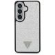 3. Guess Fixed Glitter Triangle MagSafe Hülle für Samsung Galaxy S26 - Silber