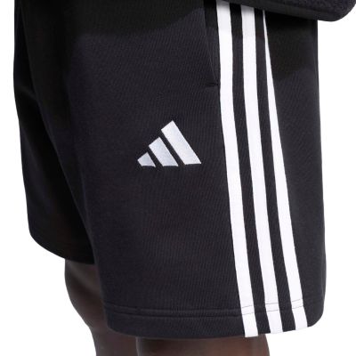 4. adidas Essentials Herren-Shorts mit 3 Streifen aus French Terry, Schwarz, KY6545