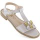 11. Bequeme Sandalen mit Zirkonen S.Barski W OLI261B silber