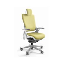 Wau 2 BL410 Bürostuhl, senffarbener/weißer Stoff