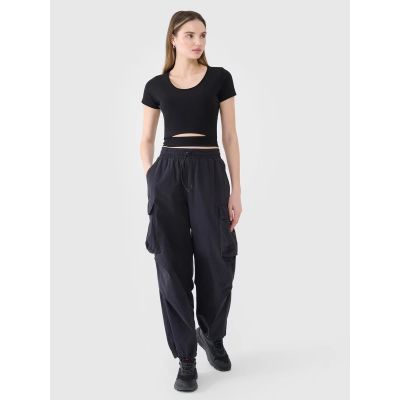 2. Damen Crop Top schlichtes T-Shirt 4F 4FRSS25TTSHF2695-20S