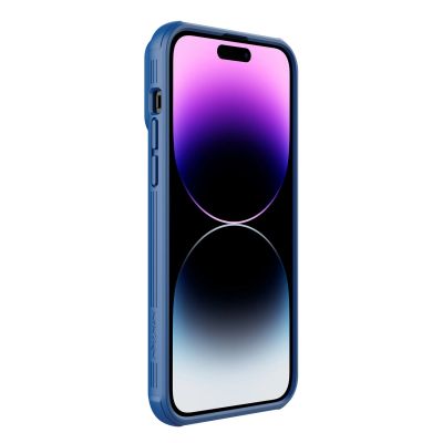 6. Nillkin CamShield S Hülle iPhone 14 Pro Max Gepanzerte Abdeckung Kameraschutz Blau