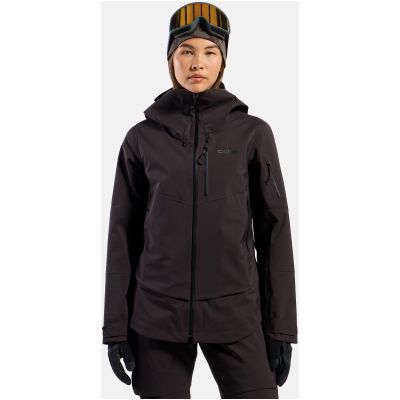 4. Damen-Regenjacke Odlo X-ALP 3L Jacket Hardshell, braun