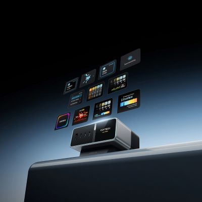 15. Cuktech TA3005U 300W 5-in-1 Ladestation mit Digitalanzeige – Silber