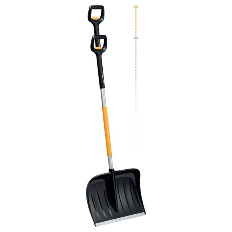 4. Fiskars 1057189 Schaufel/Schneeschaufel Metall Schwarz, Orange