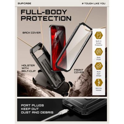 5. Supcase Unicorn Beetle Pro Hülle für Google Pixel 11 Pro – Schwarz