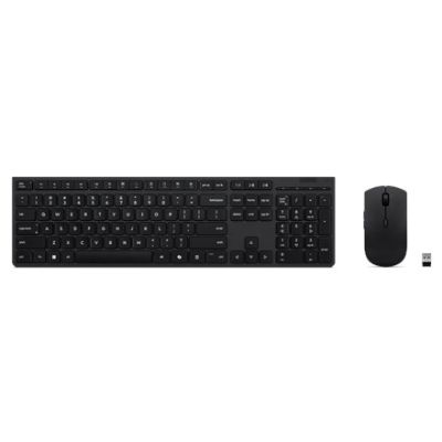 6. Lenovo Professional Kabelloses, wiederaufladbares Tastatur- und Maus-Set | Kabellos | Maus inklusive | US-Englisch | Bluetooth-Verbindung | Grau