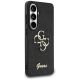 4. Guess Fixed Glitter Big 4G Metal Logo Hülle für Samsung Galaxy S26 - Schwarz