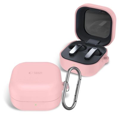 3. Tech-Protect Silikon-Schutzhülle mit Haken für Samsung Galaxy Buds 4 / 4 Pro – Pink