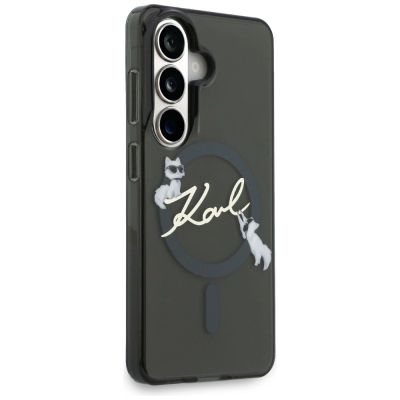 4. Karl Lagerfeld IML KC Script MagSafe Hülle für Samsung Galaxy S26 - Schwarz