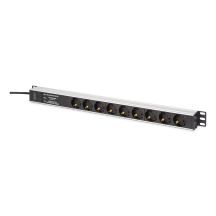Digitus DN-95438 PDU 9-fach Steckdose 1HE Schwarz, Silber