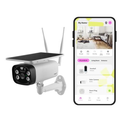 2. OMAYIN OSC-01-EU Drahtlose Solar-Sicherheitskamera Weiß, Schwarz