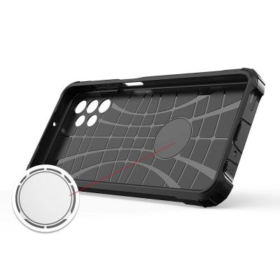6. Hybrid Armor Case Tough Rugged Cover für Samsung Galaxy A73 schwarz