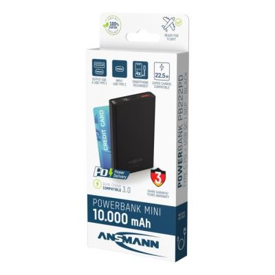 9. Ansmann 1700-0154 Lithium-Ionen-Powerbank (Li-Ion) 10000 mAh Schwarz