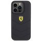 3. Ferrari Quilted Metal Logo-Hülle für iPhone 15 Pro – Schwarz