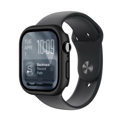 6. AmazingThing Minimalistische Schutzhülle für Apple Watch Series 11 42 mm – Schwarz