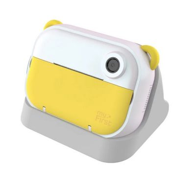 myFirst Camera Insta Wi Sofortbildkamera für Kinder mit Drucker und Etikettendruckfunktion, 2,4" IPS-Bildschirm, Dual-12-MP-Objektiv (gelb)