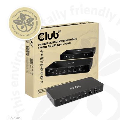 10. CLUB3D CSV-1585 KVM-Switch Schwarz