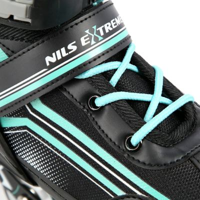 5. NILS Extreme NH18190 2-in-1 Rollschuhe, schwarz und blau, Größe S (29–33), mit austauschbarer Hockeykufe