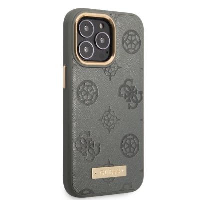 4. Guess GUHMP13XSAPSTG iPhone 13 Pro Max 6,7" Grau/Grau Hardcase Peony Logo Plate MagSafe