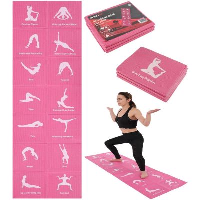 9. Faltbare Yogamatte 1700x600x5MM Rosa Enero Fit