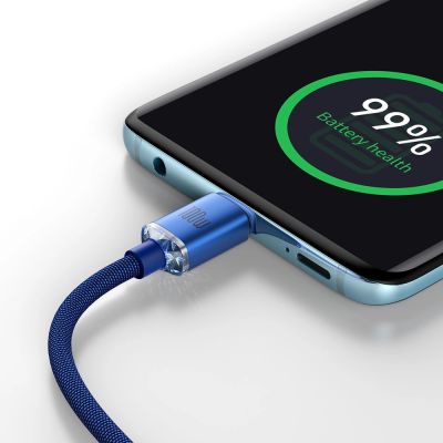 11. Baseus CAJY000603 USB-C – USB-C PD-Kabel 100 W 5 A 480 Mbit/s 1,2 m – blau