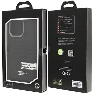 7. Audi Kunstlederhülle mit MagSafe für iPhone 14 Pro Max – schwarz