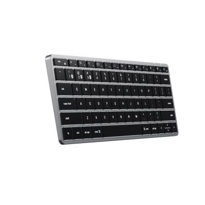 2. Satechi Slim X1 Tastatur – Bluetooth-Tastatur für bis zu drei USB-C-Geräte, US (Space Gray)