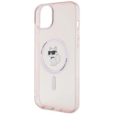 6. Karl Lagerfeld IML Choupette MagSafe Hülle für iPhone 15 Plus – Rosa