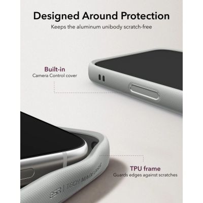 8. ESR Leder-Schutzhülle mit Ständer und MagSafe-Funktion für iPhone 18 Pro Max / 17 Pro Max – Grau