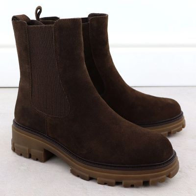 13. Braune Damen-Lederstiefeletten Chelsea-Boots Sergio Leone TR25733-S