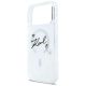 6. Karl Lagerfeld Flüssigglitzer-MagSafe-Hülle mit Karl-Schriftzug-Logo für iPhone 17 Pro Max – Transparent