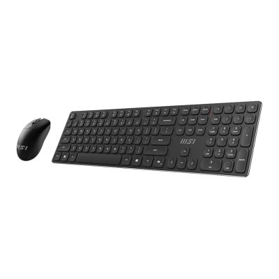 2. MSI FORGE K210 Kabelloses Set mit Tastatur und Maus (inkl. USB-Anschluss) – Heim-/Büro-Set, Schwarz