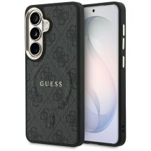 Guess 4G Embossed Ring MagSafe Hülle für Samsung Galaxy S26+ - Schwarz