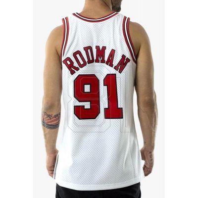 3. Mitchell &amp; Ness Chicago Bulls NBA Swingman Jersey Bulls 97-98 Dennis Rodman M SMJYAC18079-CBUWHIT97DRDN